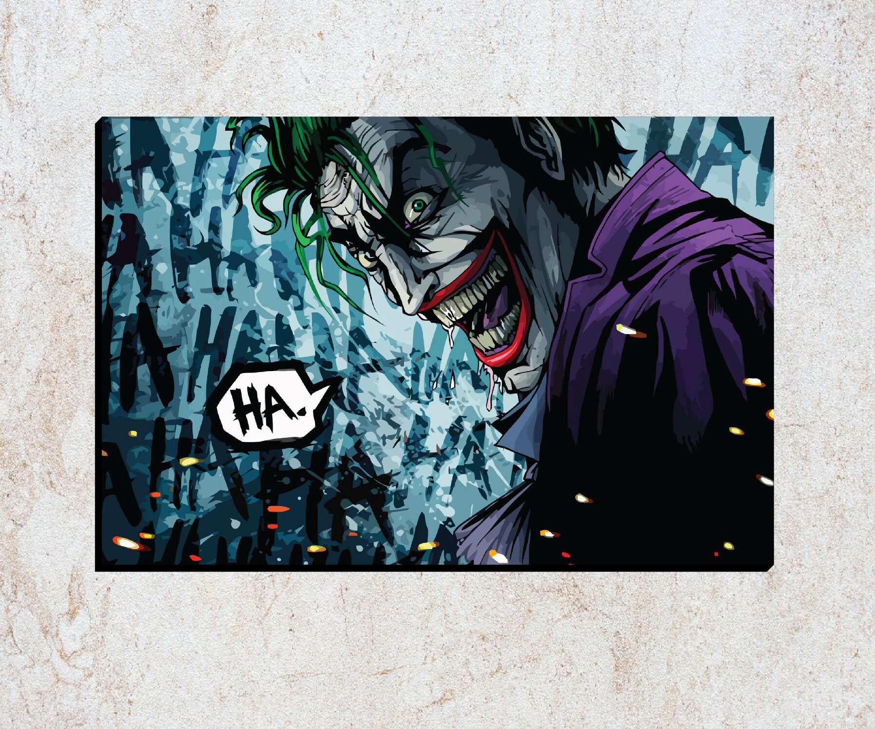 Canvas The Joker Batman The Dark Knight Canvas Art Multi Etsy