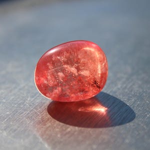 Andara Crystal glass Clear & red Dragon with inclusions 9.20 g polished Monatomic Shaman Energy Meditation Wisdom Chakra Spiritual