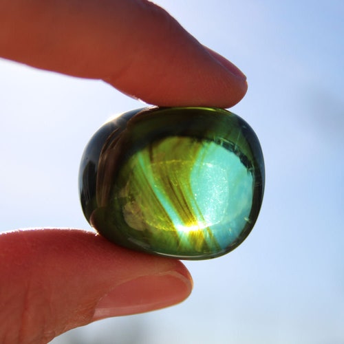 Andara Crystal glass Swirl with inclusions shops 21,20 g polished Monatomic Shaman Energy Meditation Wisdom Chakra Spiritual