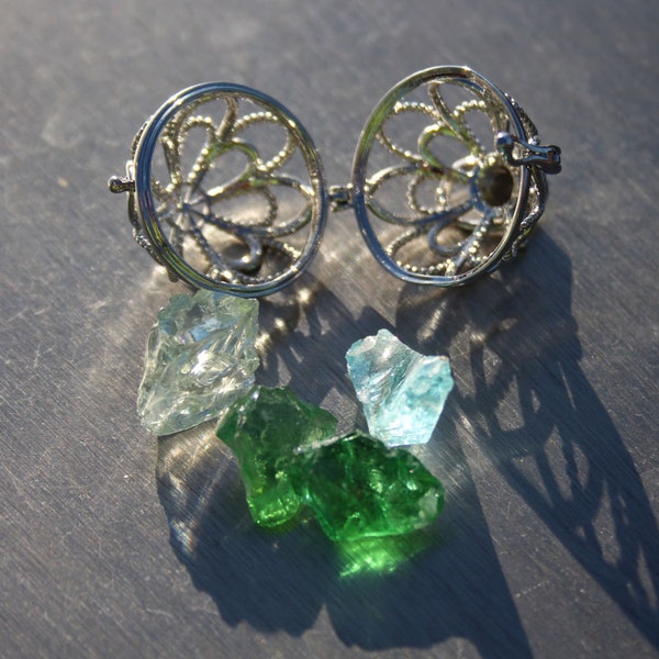 Crystal pendant Andara Crystal glass Multicolour swirl Energie Monatomic 14,10 g Monatomic Shaman Energy RARE Chakra
