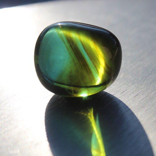 Andara Crystal glass Swirl with inclusions shops 21,20 g polished Monatomic Shaman Energy Meditation Wisdom Chakra Spiritual