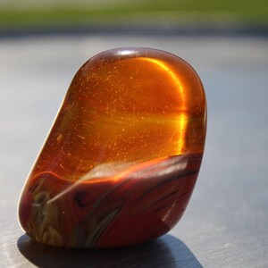Lemurian Etherium Gold, Honey & Red monoatomic Andara Crystal glass &quot;Light Essence&quot; 31.14g polished Monatomic Shaman Energy Medi