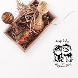 Happiness Story Ex Libris Stamp - Book Library Stamp - Bookplate Stamp Gift - Stempel - Custom Gift Stamp - Ink Stamp - Wooden Book Stamp
