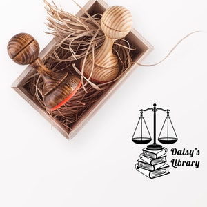 Scales of Justice ExLibris Stamp - Book Library Stamp - Bookplate Stamp Gift - Bookworm Gift - Booklover Gift - Custom Gift Set