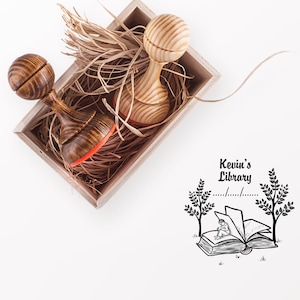 Big Book Ex Libris Stamp - Book Library Stamp - Bookplate Stamp Gift - Stempel - Custom Gift Stamp - Ink Stamp - Wooden Book Stamp