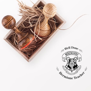 Well Done Teacher Ex Libris Stamp - Book Library Stamp - Bookplate Stamp Gift - Stempel - Custom Gift Stamp - Ink Stamp - Wooden Book Stamp