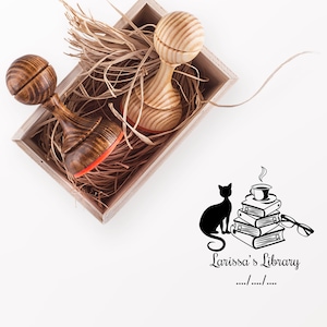 CatBook ExLibris Stamp - Book Library Stamp - Bookplate Stamp Gift - Library Stamp  - Bookworm Gift - Booklover Gift - Custom Gift Set