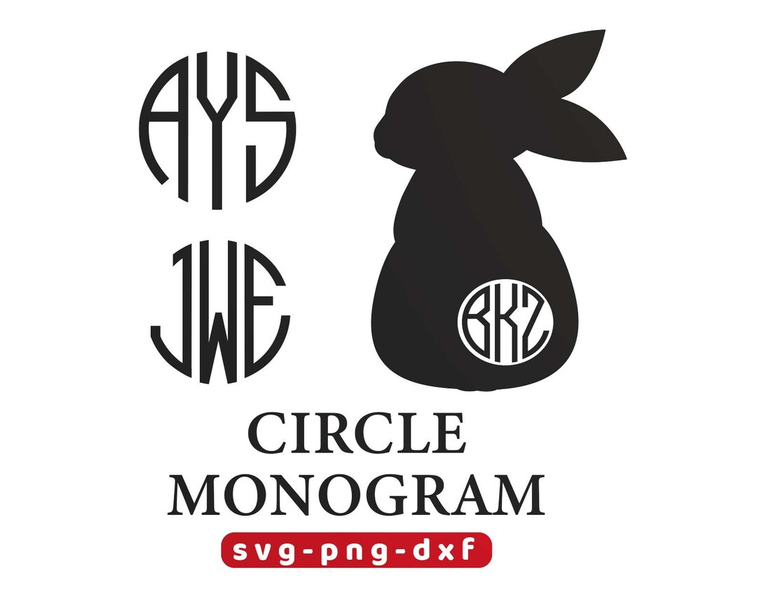 Circle Monogram SVG, Monogram Alphabet, SVG Circle Frames, Cricut ...