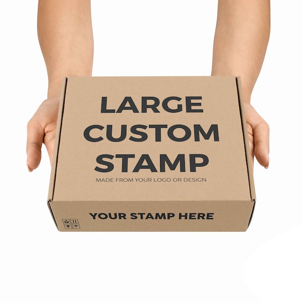 Large Custom Stamp - Large Packaging Stamp - Large Logo Stamp - Made From Your Design - Large Custom Stamp - Business Stamp