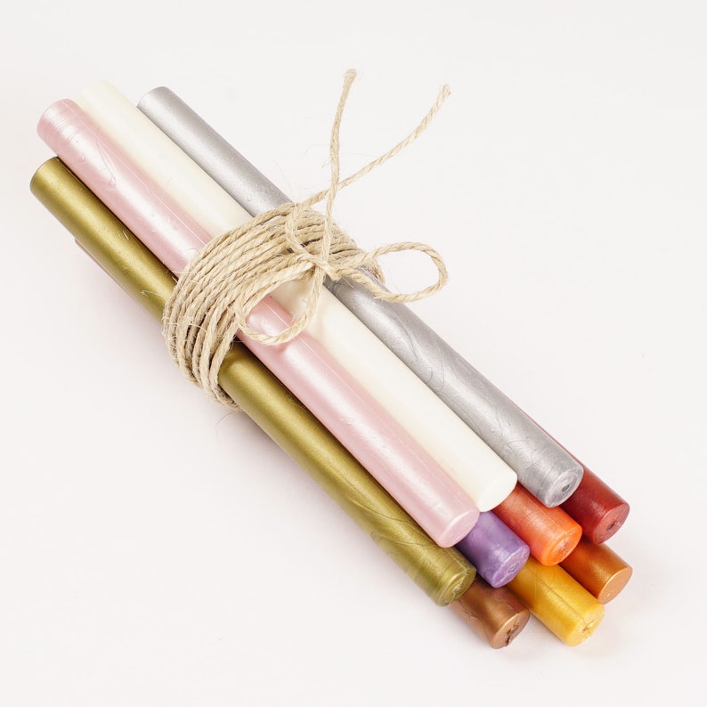 Antique Gold Wax Seal Sticks Pack of 8 Sticks Wax Sealing Etsy