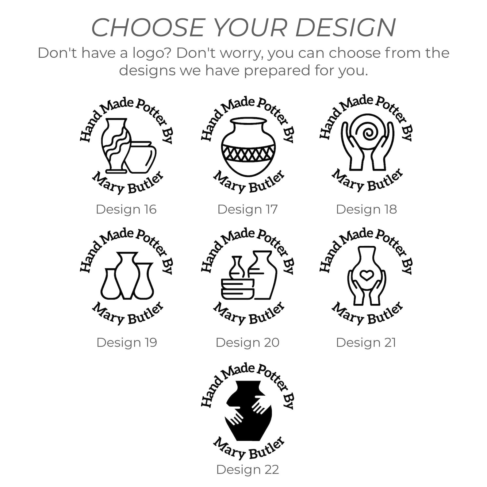 Custom Pottery Stamp Pottery Signature Stamp Custom Pottery Etsy