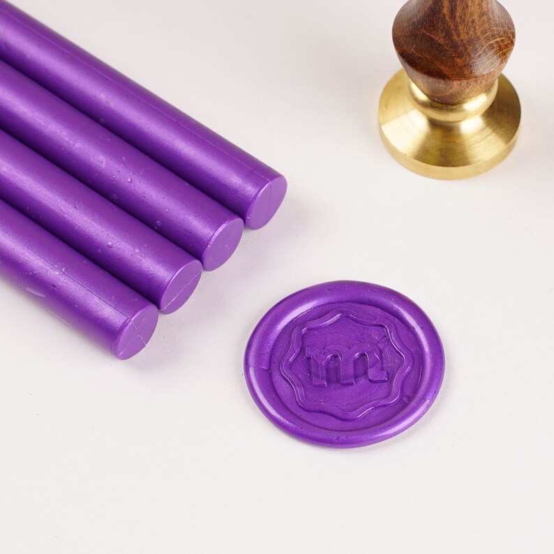Purple Wax Seal Sticks Pack of 8 Sticks Wax Sealing Sticks Etsy