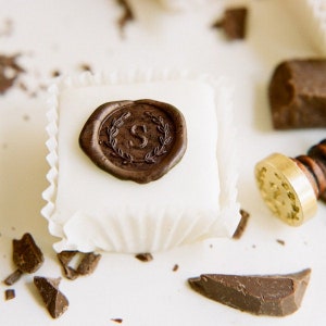 Sello de chocolate personalizado, Sello de chocolate, Sello de chocolate personalizado, Sello de logotipo de chocolate, Sello de chocolate personalizado, Sello de cera