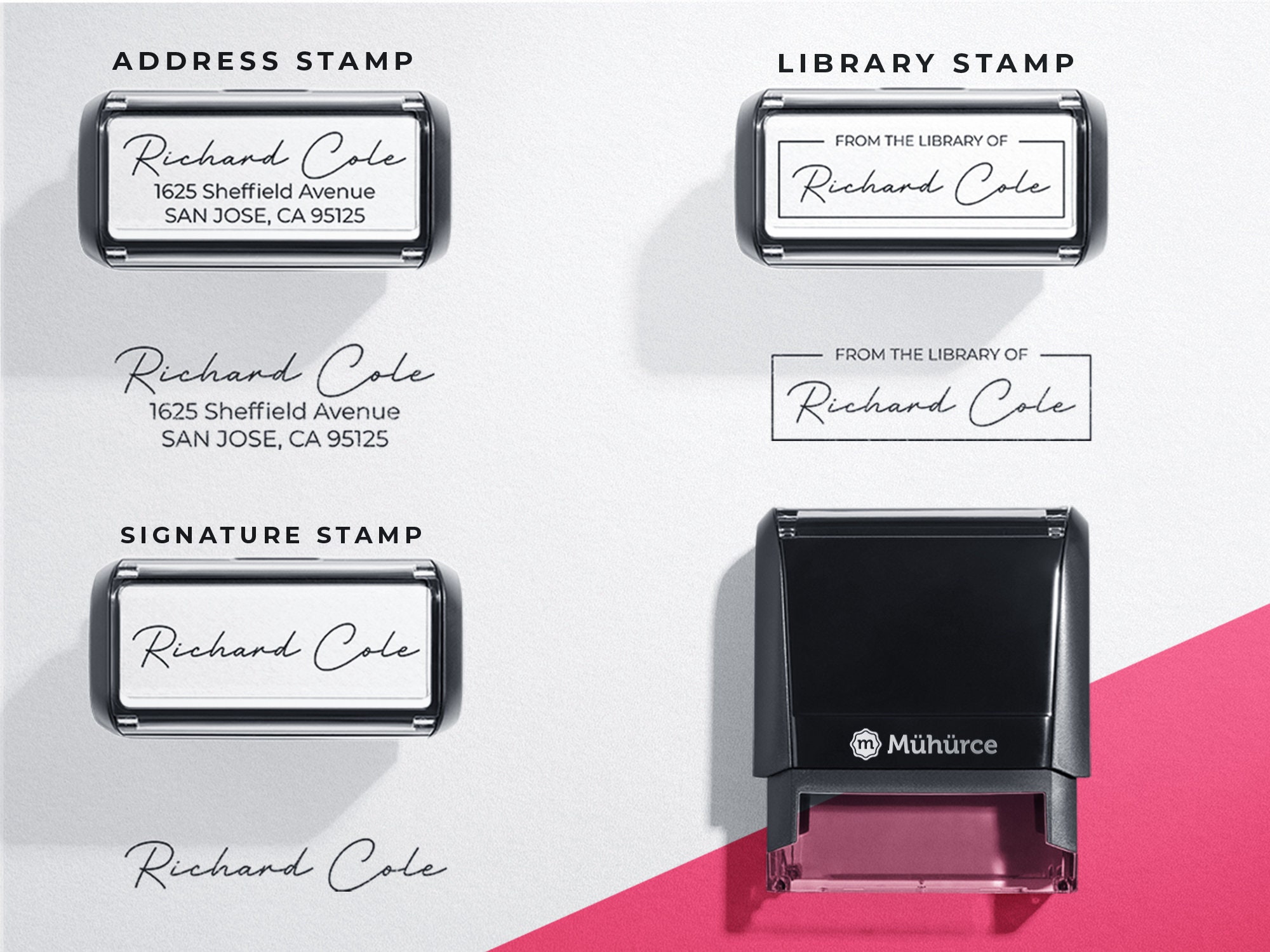 Custom Name Stamp Signature Rubber Stamp Self Inking Great Teacher Stamp,  Signature Stamp, Personalized Stamp Name on a Stamp, Work Stamper 
