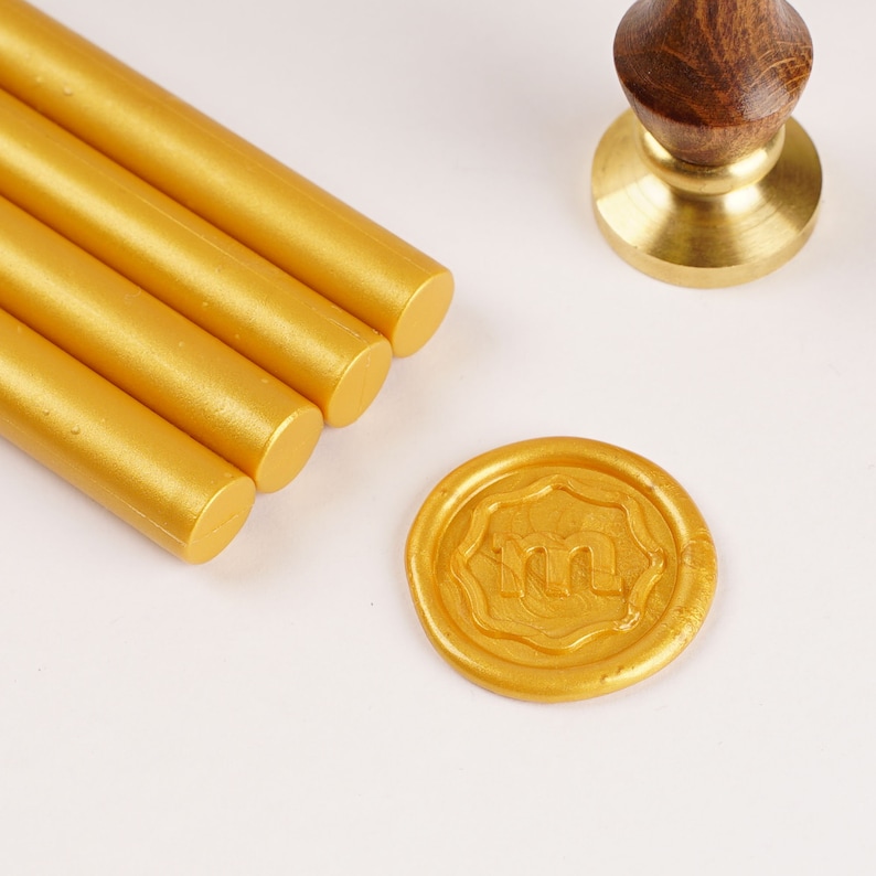 Gold Wax Seal Sticks Pack of 8 Sticks Wax Sealing Sticks Etsy