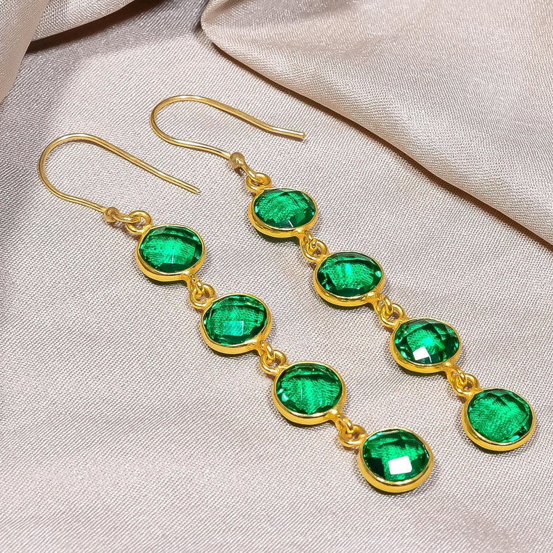 Green Tourmaline Gemstone 925 Solid Sterling Silver Jewelry Earring 2.84 gemstone dangle /& drop earrings Tourmaline earring February Finds
