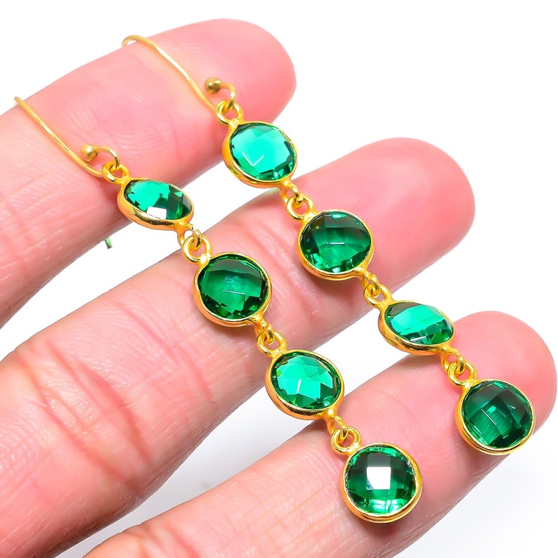 Green Tourmaline Gemstone 925 Solid Sterling Silver Jewelry Earring 2.84 gemstone dangle /& drop earrings Tourmaline earring February Finds