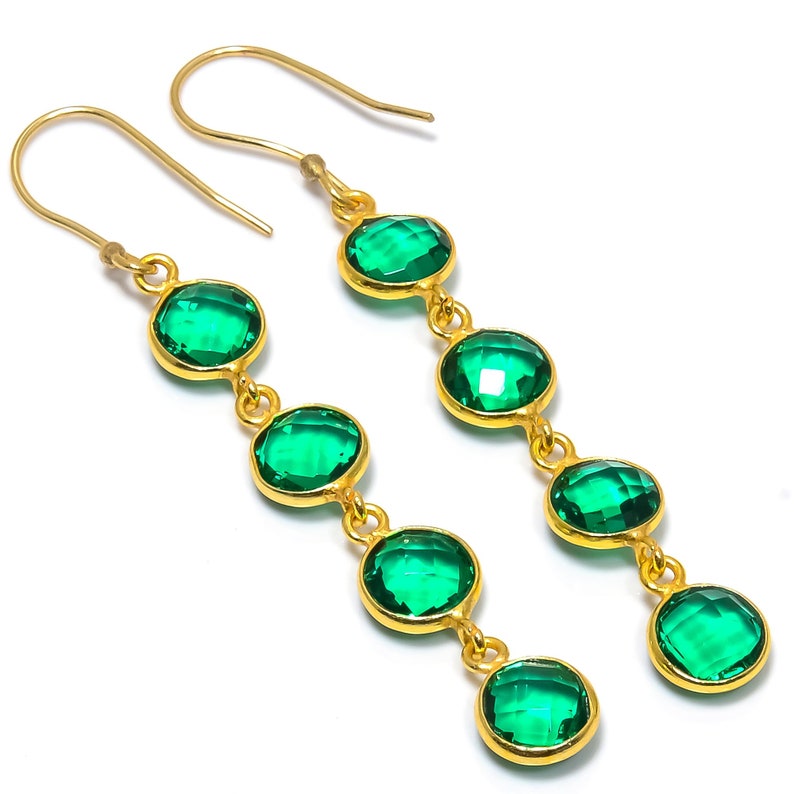 Green Tourmaline Gemstone 925 Solid Sterling Silver Jewelry Earring 2.84 gemstone dangle /& drop earrings Tourmaline earring February Finds