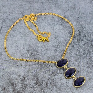 Amethyst Necklace: 925 Sterling Silver, Oval Gemstone, 20 inch