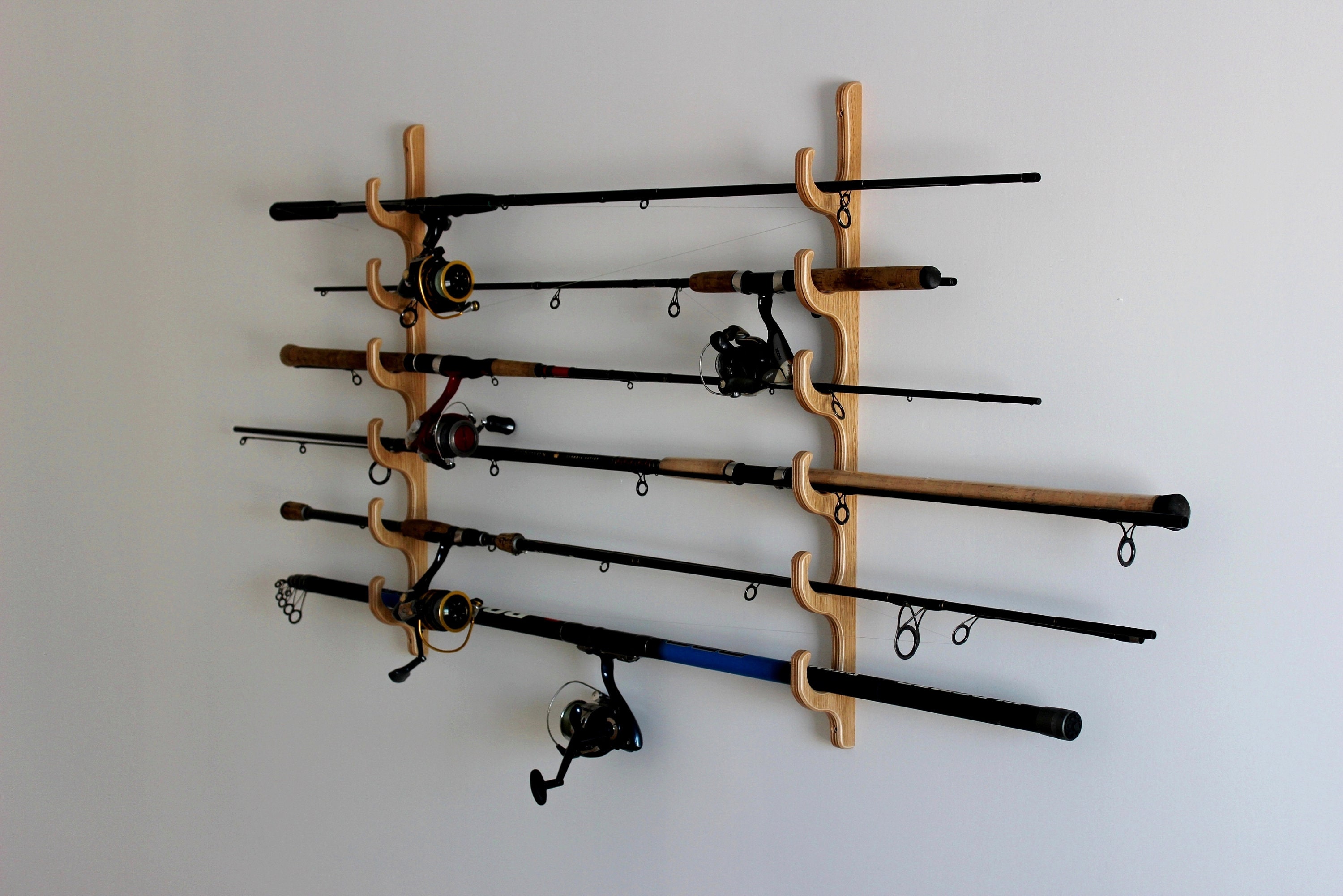 Fishing Rod Rack Wall / Ceiling Mounted Organizer Birch - Etsy