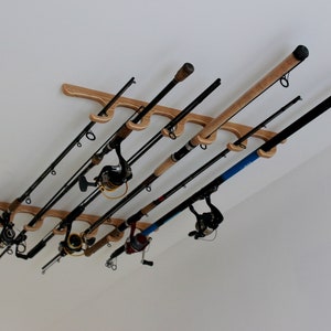 Fishing Rod Rack Fishing Rod Storage, for Wall or Ceiling Mount