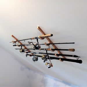 Fishing Rod Rack / Fishing Rod Holder / Fits Five Fishing Rods - Etsy