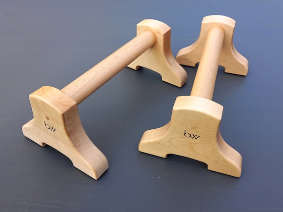 Wooden Parallettes Push up Bars Gymnastics Bar Etsy