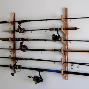 Fishing Rod Rack Wall / Ceiling Mounted Organizer Birch Plywood - Etsy