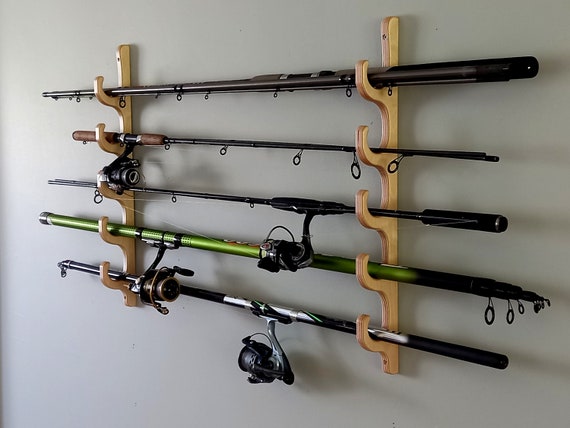 Fishing Rod Rack / Fishing Rod Holder / Fits Five Fishing Rods