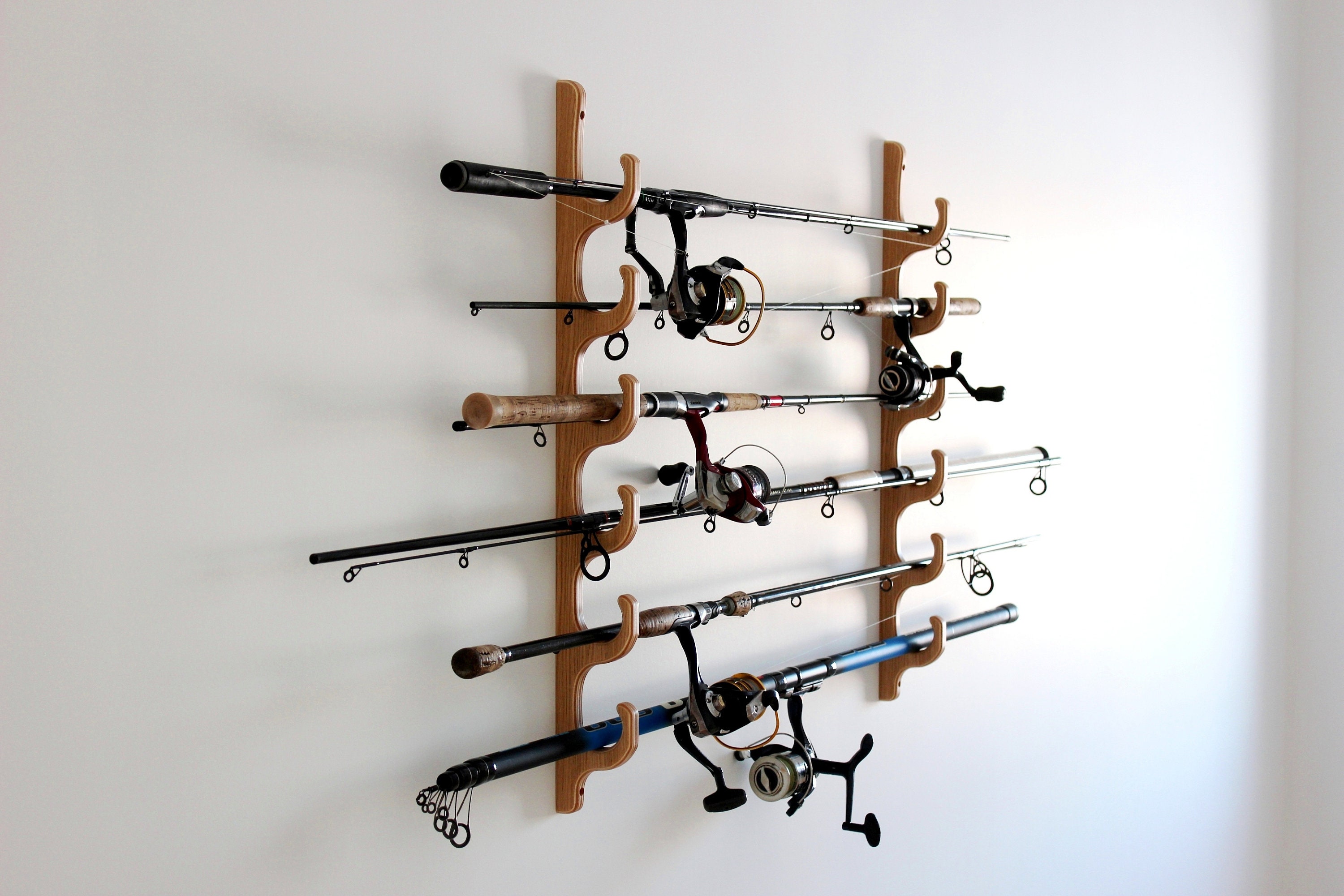 Fishing Rod Rack Wall / Ceiling Mounted Organizer Birch - Etsy