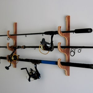 Fishing Rod Rack  | Fishing Rod Holder | Compact Pole Holder | Birthday Gift Fisherman | Boyfriend | Husband