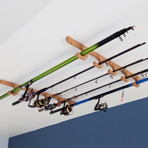 Fishing Rod Rack Fishing Rod Storage, for Wall or Ceiling Mount