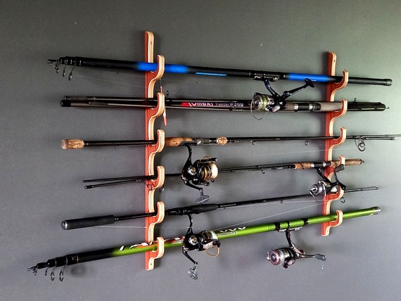 Fishing Rod Rack / Fishing Rod Holder / Fits Five Fishing Rods