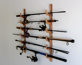 Vertical 6 Fly Fishing Rod Holder Vertical Console Boat Wall Rack Bungee  Fishing Rod Storage White Fishing Rod Rack -  Ireland