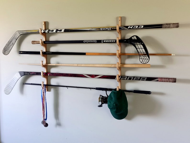 Universal Organizer / Fishing Rod Rack / Hockey Stick Rack / Pool Cues Holder Etsy