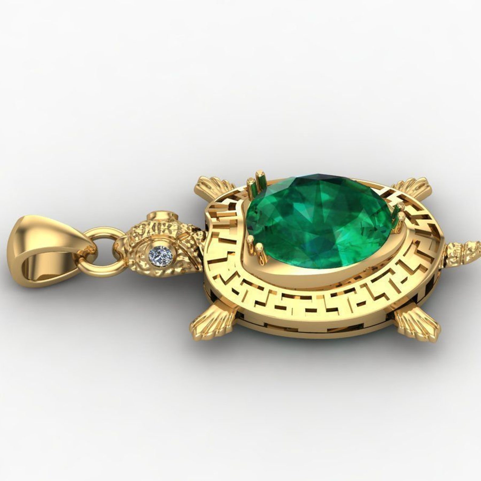 14kt Gold Over Tortoise PendantEthnic Turtle Necklace with Etsy