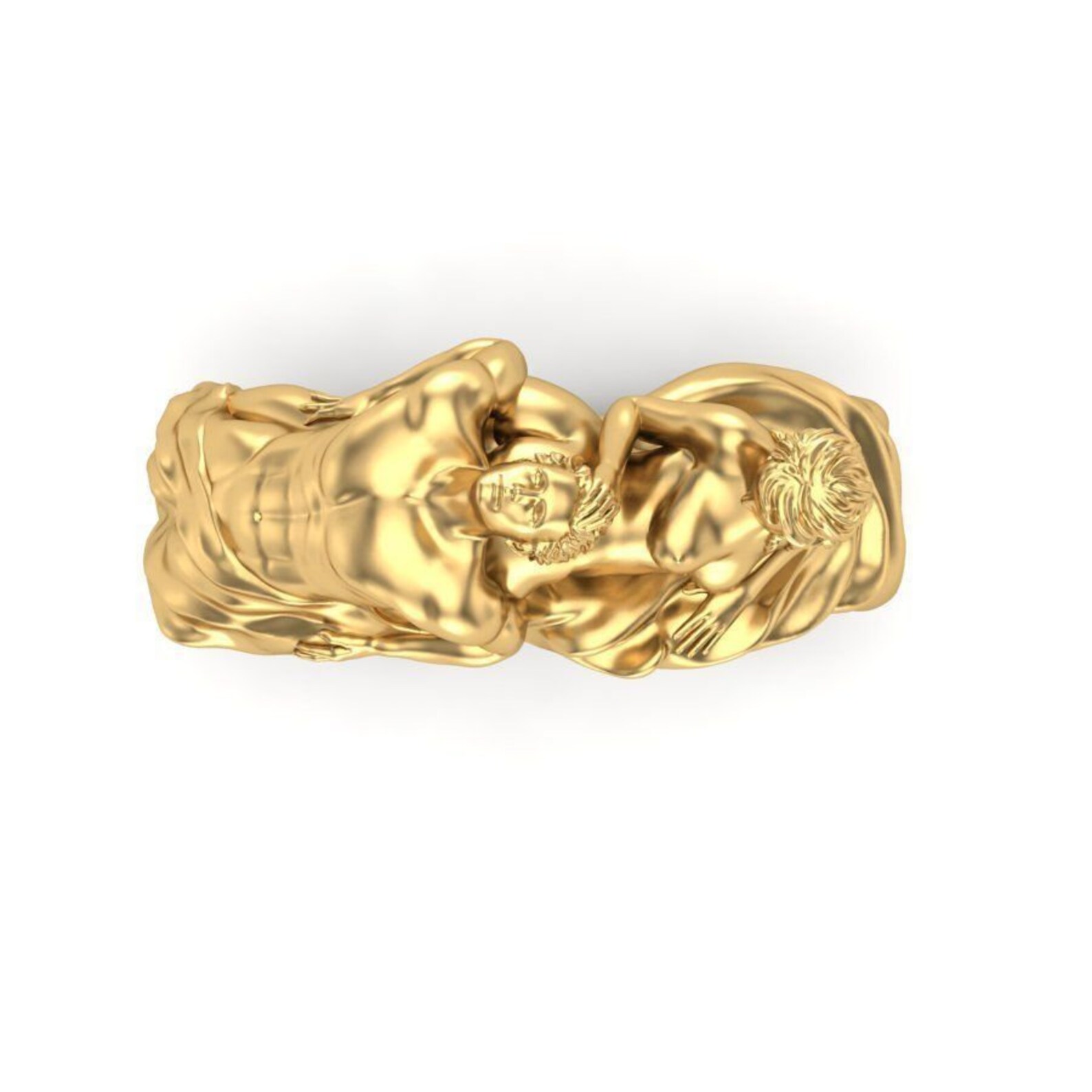 14kt Gold Over Tenderness Silver Ring Tender Loving Care Etsy