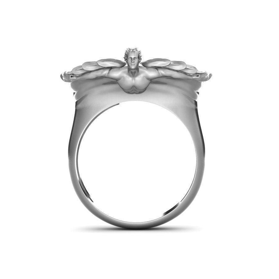 Icarus Ring Human Wings Ring Angle Wings Rings Valentine Etsy