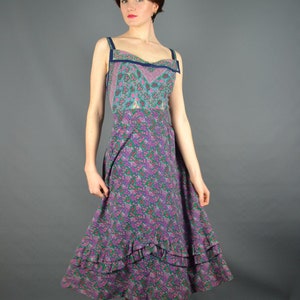 1970 - Henri RAVOUX liberty dress made in France - bohemian dress - maxi dress