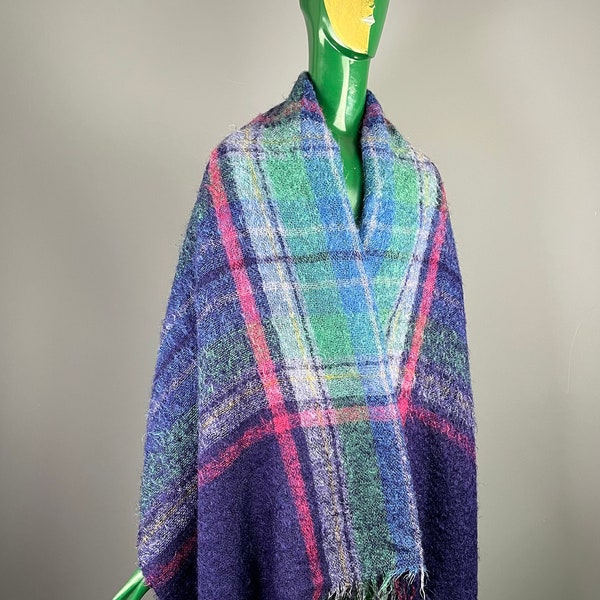 LIBERTY of London / GLEN CREE - checked mohair wool stole