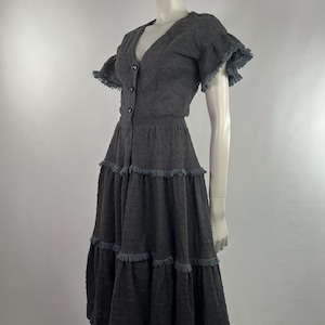 1950s - Grey Wool Winter Dress