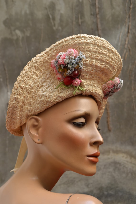 1940 - Oversize halo hat - Decoration of bouquets… - image 5