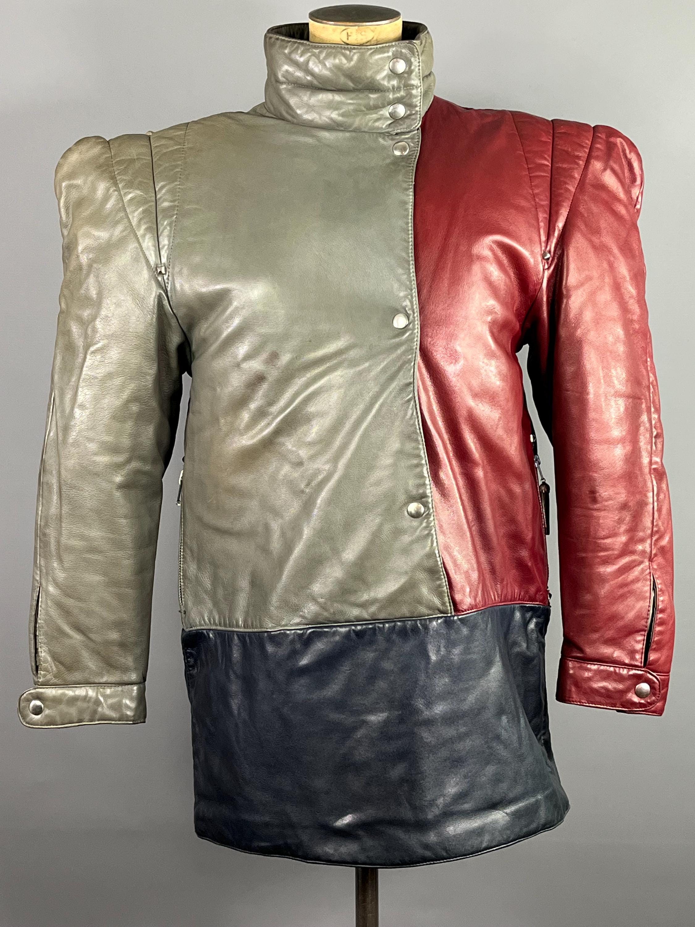 ジャケット・アウター IDEAL CUIR by CLAUD MONTANA LEATHER Claude Montana 1980s Vintage Men's Ideal Cuir Black Leather Jacket