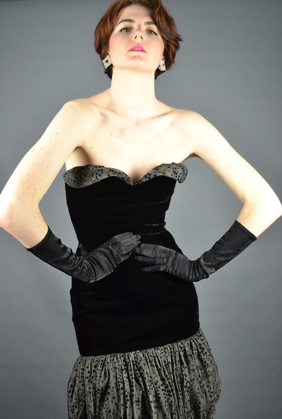 1980 - Lydia CARLTON Nice cocktail dress - Paris -