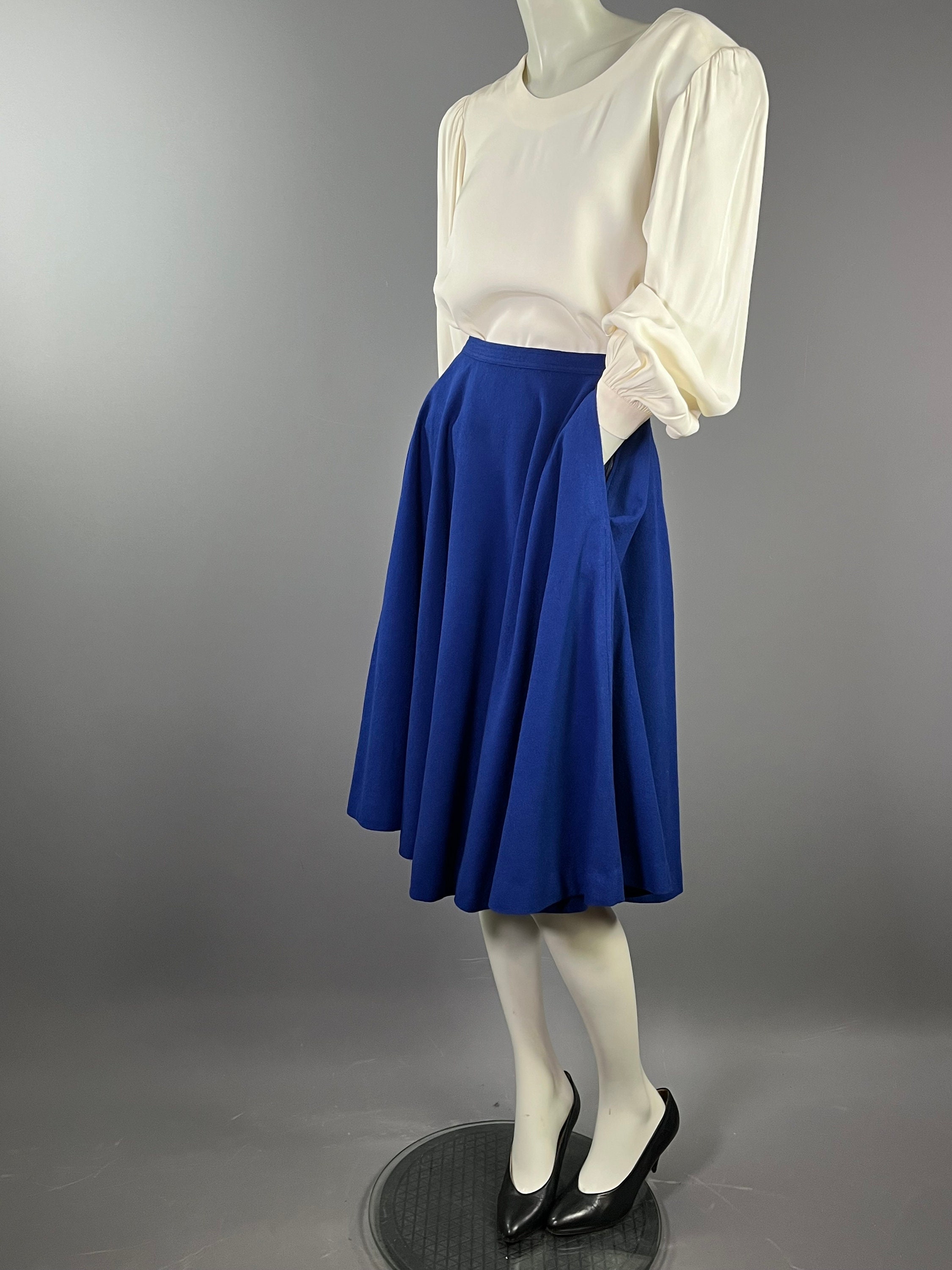 YVES SAINT LAURENT rive gauche シルクスカート