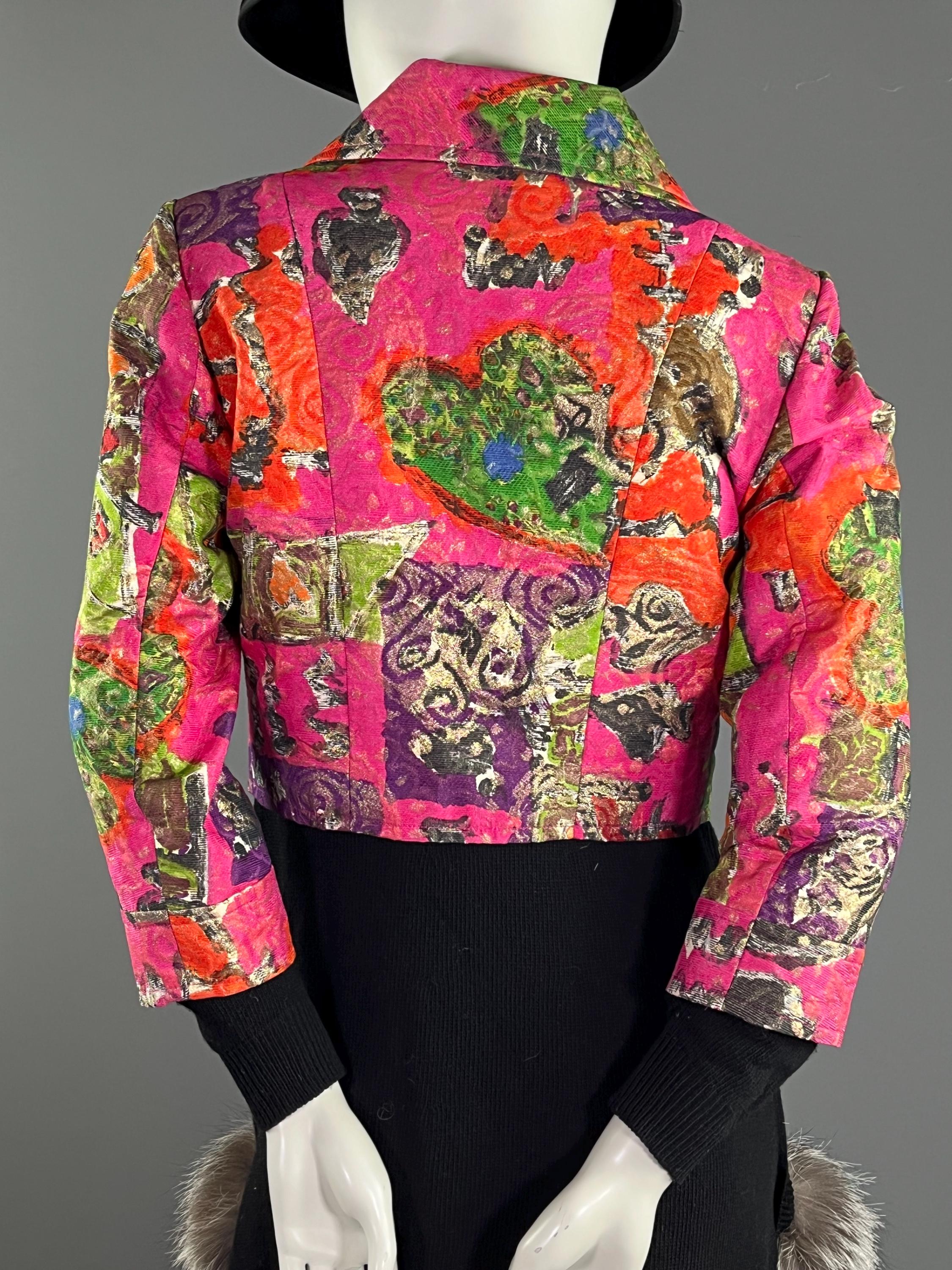 CHRISTIAN LACROIX - Early 1990s - Short Fuchsia Lurex Jacket