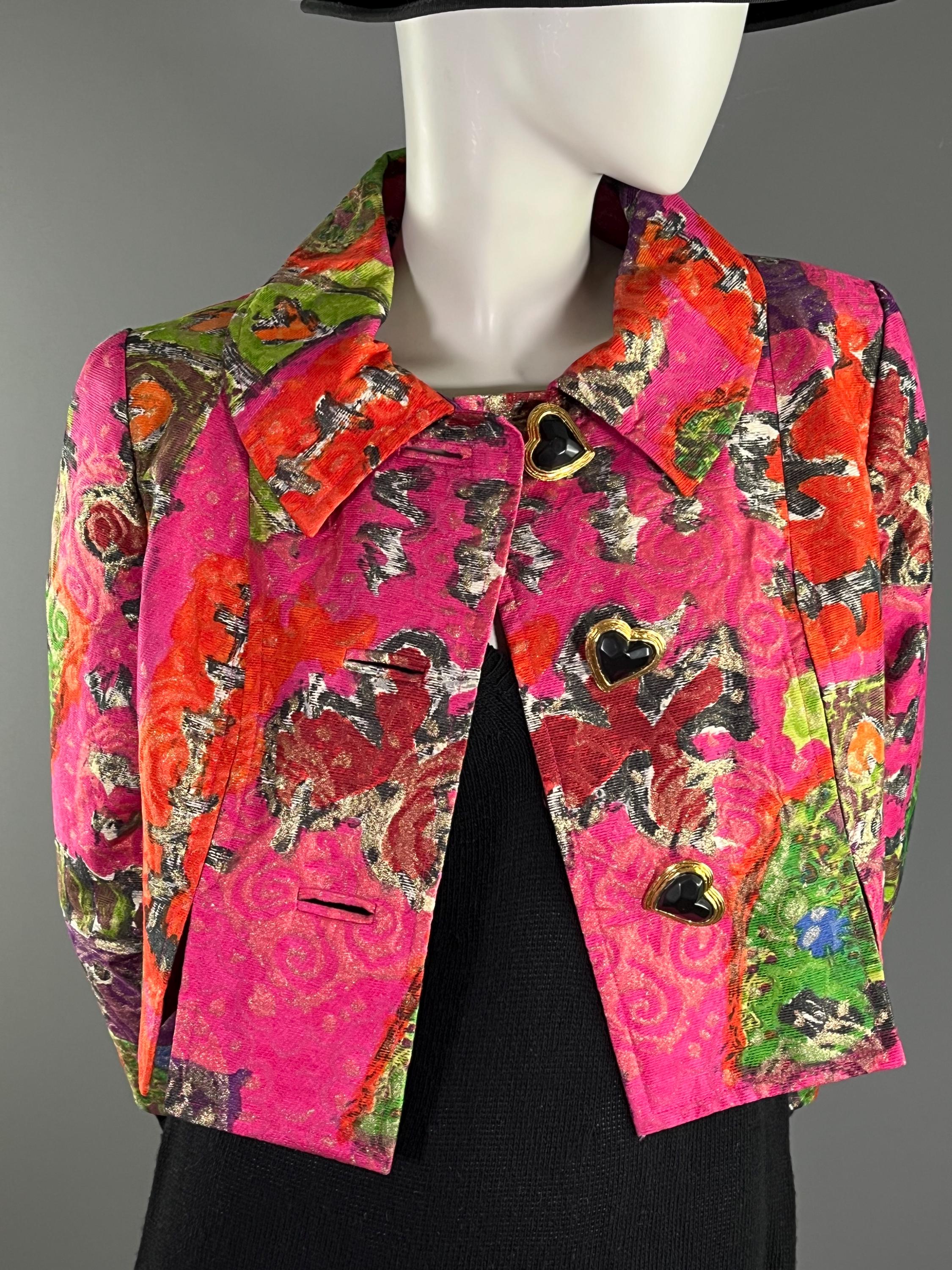 CHRISTIAN LACROIX - Early 1990s - Short Fuchsia Lurex Jacket