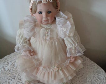 Seated Baby Doll - Porcelain - 17 inches Tall