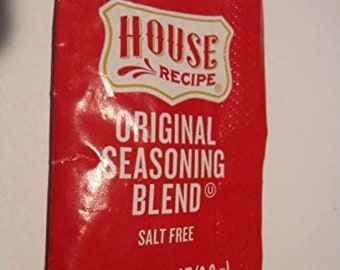 HOUSE RECIPE Salt Free Original Seasoning Blend - Lots of 25, 50 & 100 Pkts