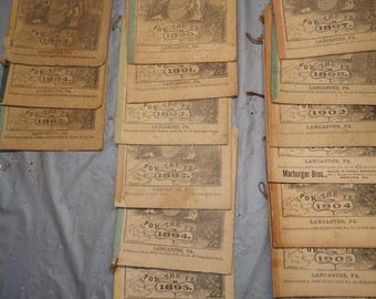 LOT of 16 - John Bare’s Sons Agricultural Almanac - Lancaster PA